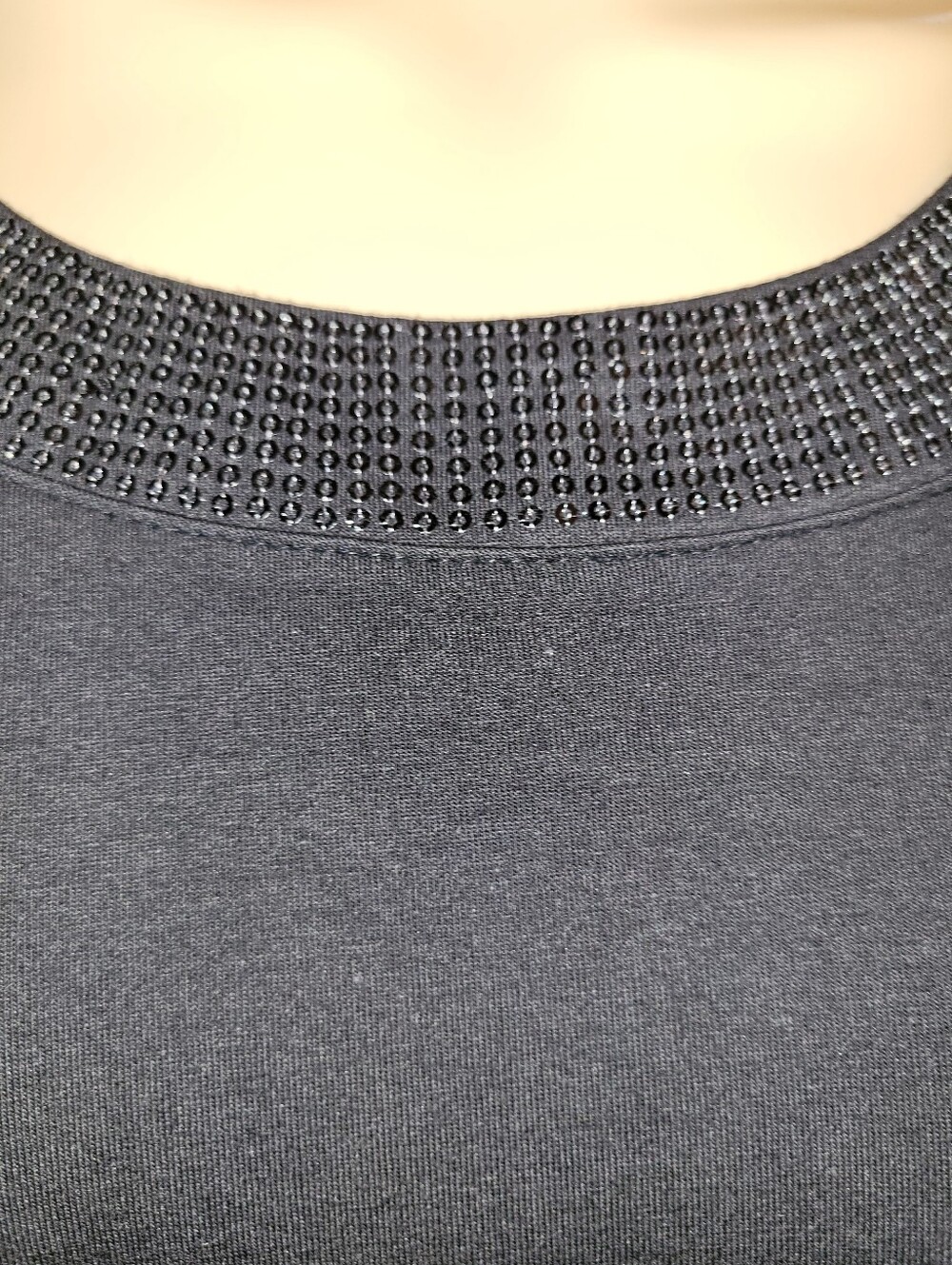 NWT - Liz & Me Black Short-Sleeve Sequin Crewneck Shirt. - Picture 3 of 5